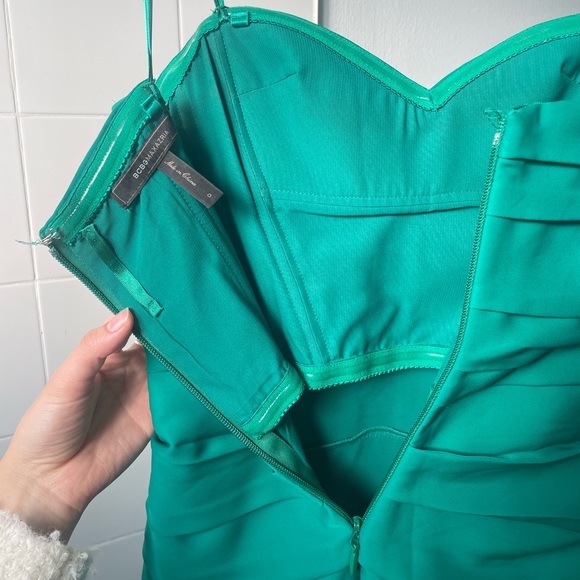 BCBGMaxazria Strapless Emerald Mini Dress - Picture 3 of 3